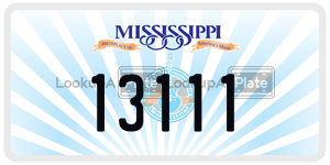 13111 license plate in Mississippi
