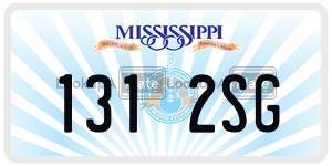1312SG  license plate in MS