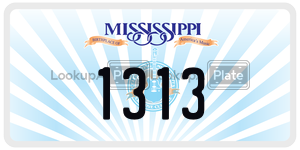 1313  license plate in MS