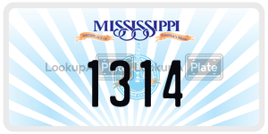 1314  license plate in MS