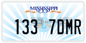 1337DMR  license plate in MS