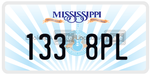 1338PL  license plate in MS