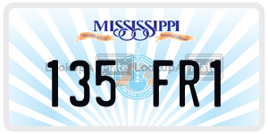 135FR1  license plate in MS