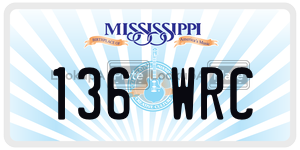 136WRC  license plate in MS