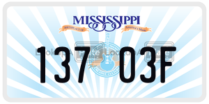13703F  license plate in MS
