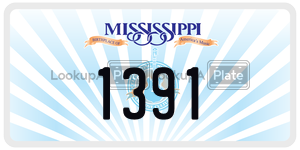 1391  license plate in MS