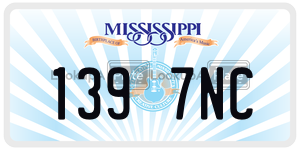 1397NC  license plate in MS