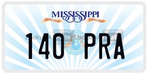 140PRA  license plate in MS