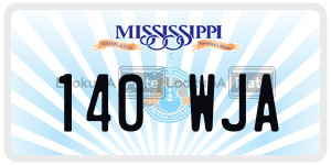 140WJA license plate in Mississippi