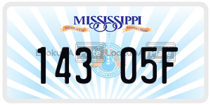 14305F  license plate in MS