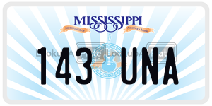 143UNA  license plate in MS
