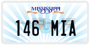 146MIA  license plate in MS