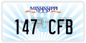 147CFB  license plate in MS