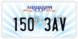 1503AV  license plate in MS
