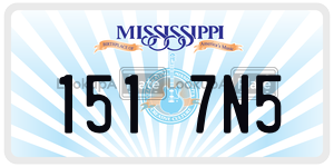 1517N5  license plate in MS