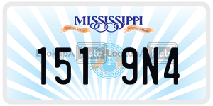 1519N4  license plate in MS