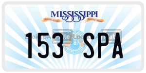 153SPA  license plate in MS