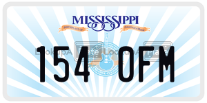 1540FM  license plate in MS
