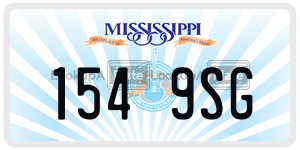1549SG  license plate in MS
