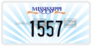 1557  license plate in MS