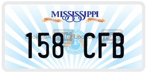 158CFB  license plate in MS