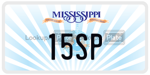 15SP  license plate in MS