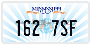 1627SF license plate in Mississippi