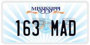 163MAD  license plate in MS