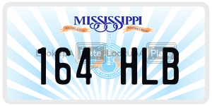 164HLB  license plate in MS