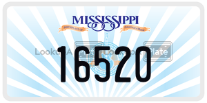 16520  license plate in MS