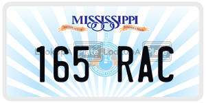165RAC  license plate in MS