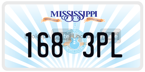 1683PL  license plate in MS