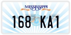 168KA1  license plate in MS
