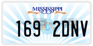 1692DNV  license plate in MS