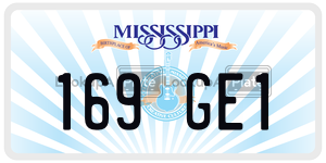 169GE1  license plate in MS