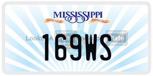 169WS  license plate in MS