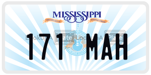 171MAH  license plate in MS