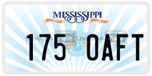 1750AFT  license plate in MS