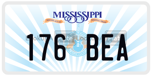 176BEA  license plate in MS