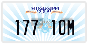 1771OM  license plate in MS