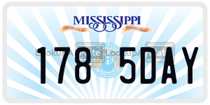 1785DAY  license plate in MS
