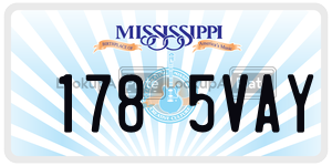 1785VAY  license plate in MS
