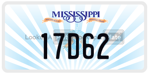17D62  license plate in MS