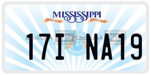 17INA19  license plate in MS