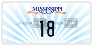 18  license plate in MS