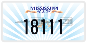 18111  license plate in MS