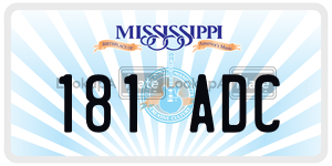 181ADC  license plate in MS