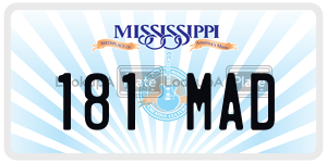 181MAD  license plate in MS