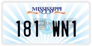 181WN1  license plate in MS