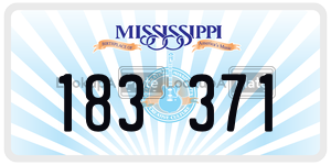183371  license plate in MS